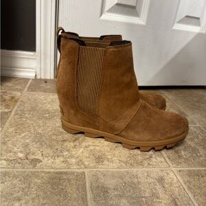 Brown Suede Sorel Ankle Boots